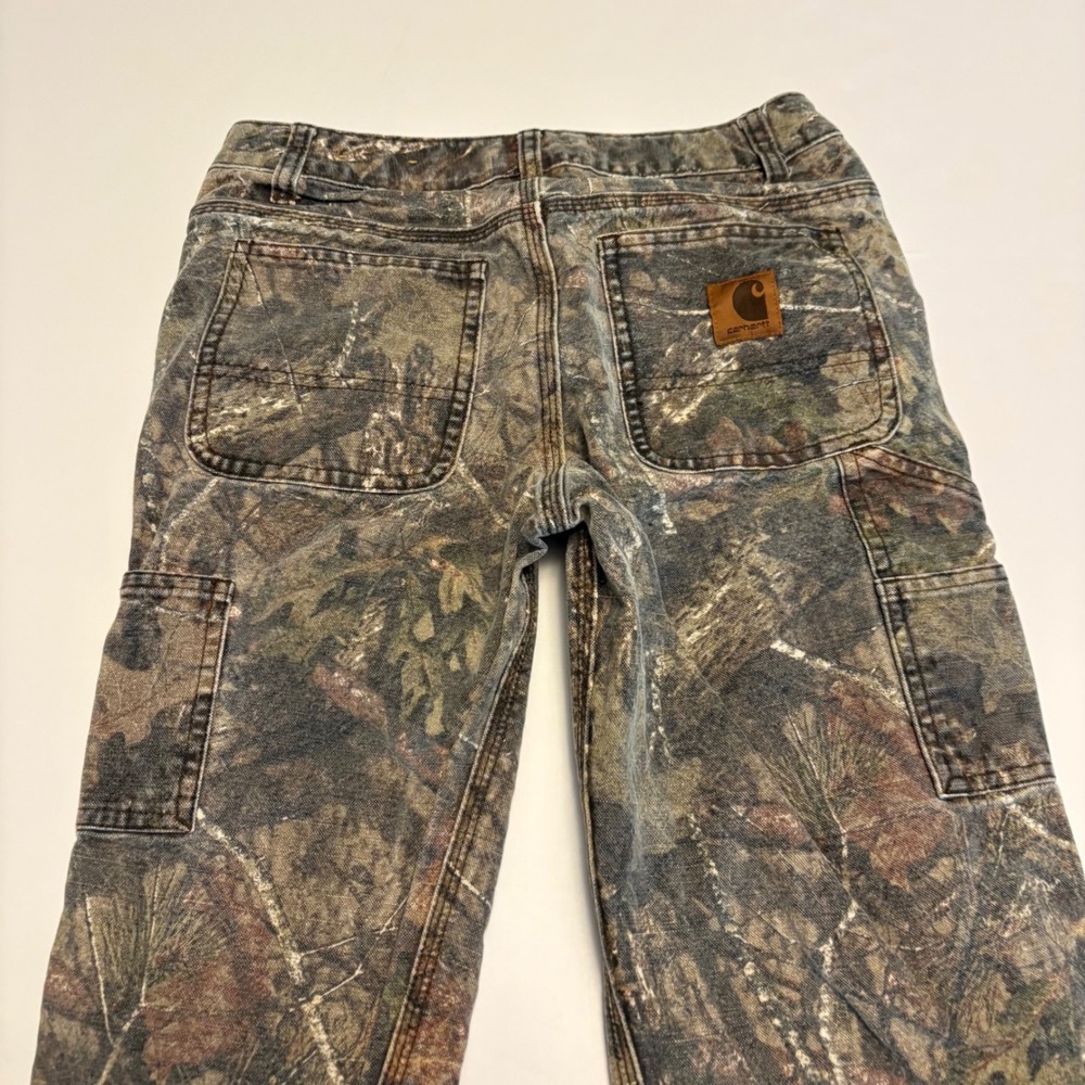 Carhartt Canvas Pants Kids Size 12 Camo Adjustable Waist Utility Trousers